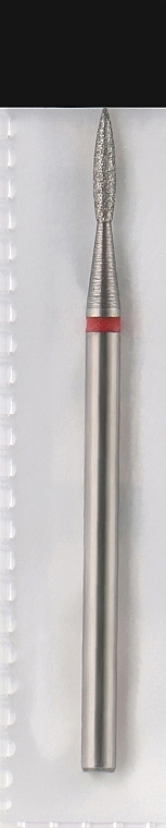 Frez diamentowy, podłużny, 1.6 mm, L-8 mm, czerwony - Head The Beauty Tools — Zdjęcie N1