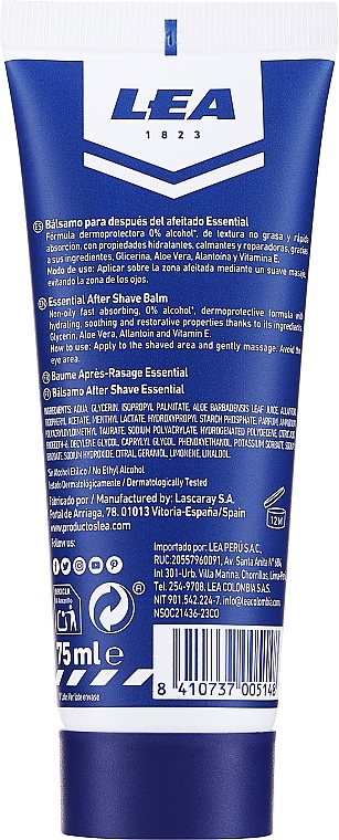 Balsam po goleniu - Lea Essential Sensitive Skin Aftershave Balm — Zdjęcie N2