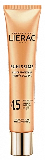 Ochronny fluid do twarzy SPF 15 - Lierac Sunissime Energizing Protective Fluid Global Anti-Aging — Zdjęcie N1