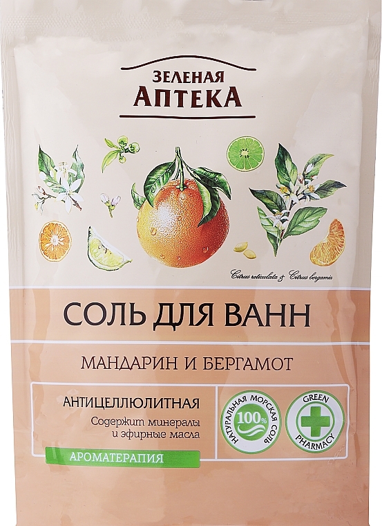 Antycellulitowa sól do kąpieli Mandarynka i bergamotka - Green Pharmacy