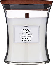 Świeca zapachowa w szkle - WoodWick Hourglass Candle White Teak — Zdjęcie N2