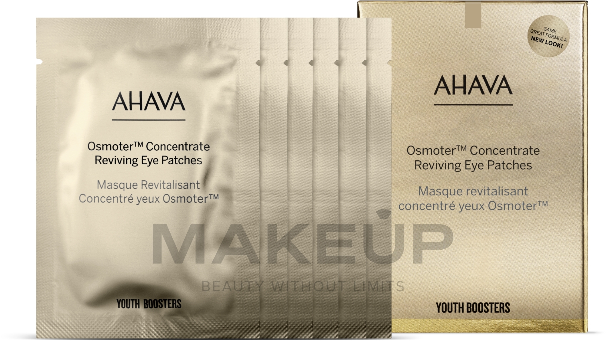Rozświetlające płatki pod oczy - Ahava Dead Sea Osmoter Eye Mask — Zdjęcie 6 x 4 g