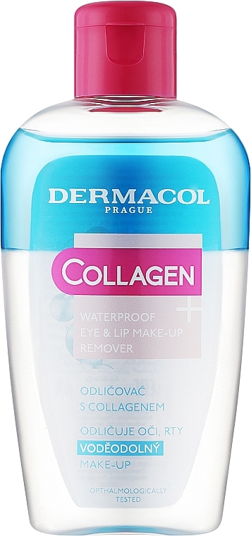 Dwufazowy płyn do demakijażu wodoodpornego - Dermacol Collagen Waterproof Eye & Lip Make Up Remover  — Zdjęcie N1