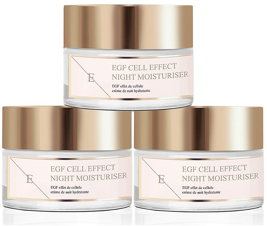 Zestaw - Eclat Skin London EGF Cell Effect Night Moisturiser Set (f/cr/3x50ml) — Zdjęcie N1