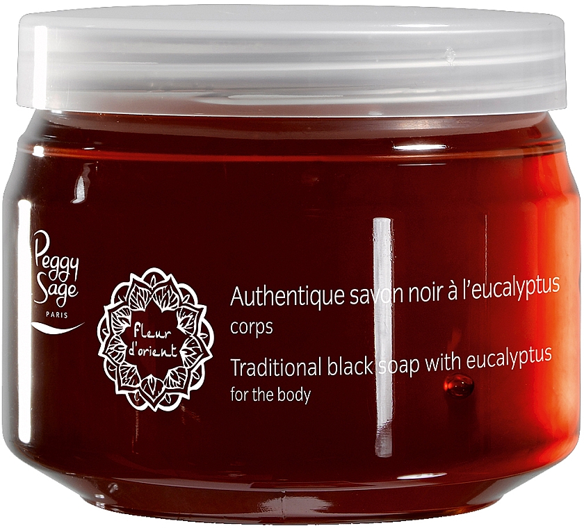 Tradycyjne czarne mydło z eukaliptusem do ciała - Peggy Sage Fleur D'Oranger Traditional Black Soap With Eucalyptus For The Body — Zdjęcie N1