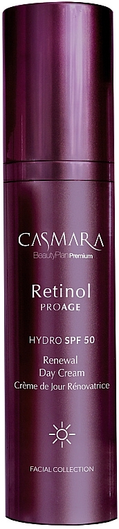 Odnawiający krem na dzień z retinolem SPF 50 - Casmara Retinol Proage Renewal Day Cream Hydro SPF50 — Zdjęcie N1