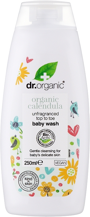 Organiczny płyn do mycia niemowląt 2 w 1 - Dr Organic Calendula 2-in-1 Baby Wash — Zdjęcie N1
