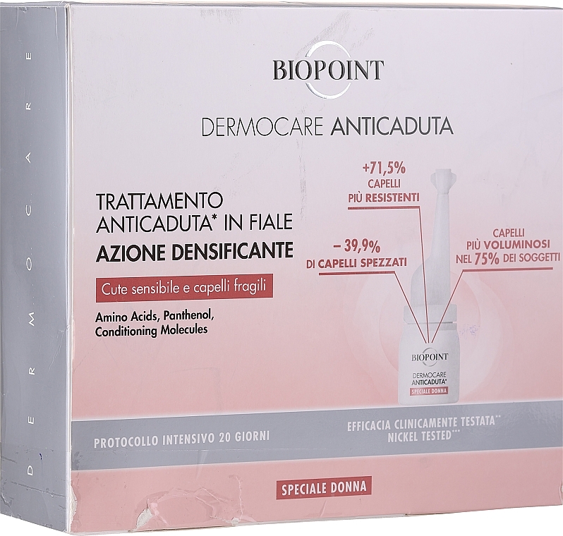 PRZECENA! Ampułki przeciw wypadaniu włosów dla kobiet - Biopoint Anticaduta Dermocare Anti-Hair Loss Vials Treatment For Women * — Zdjęcie N2