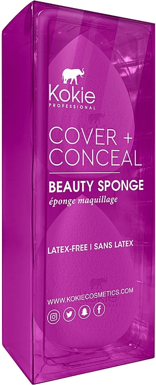 Gąbka do makijażu, 2 szt. - Kokie Professional Cover + Conceal Beauty Sponge — Zdjęcie N1