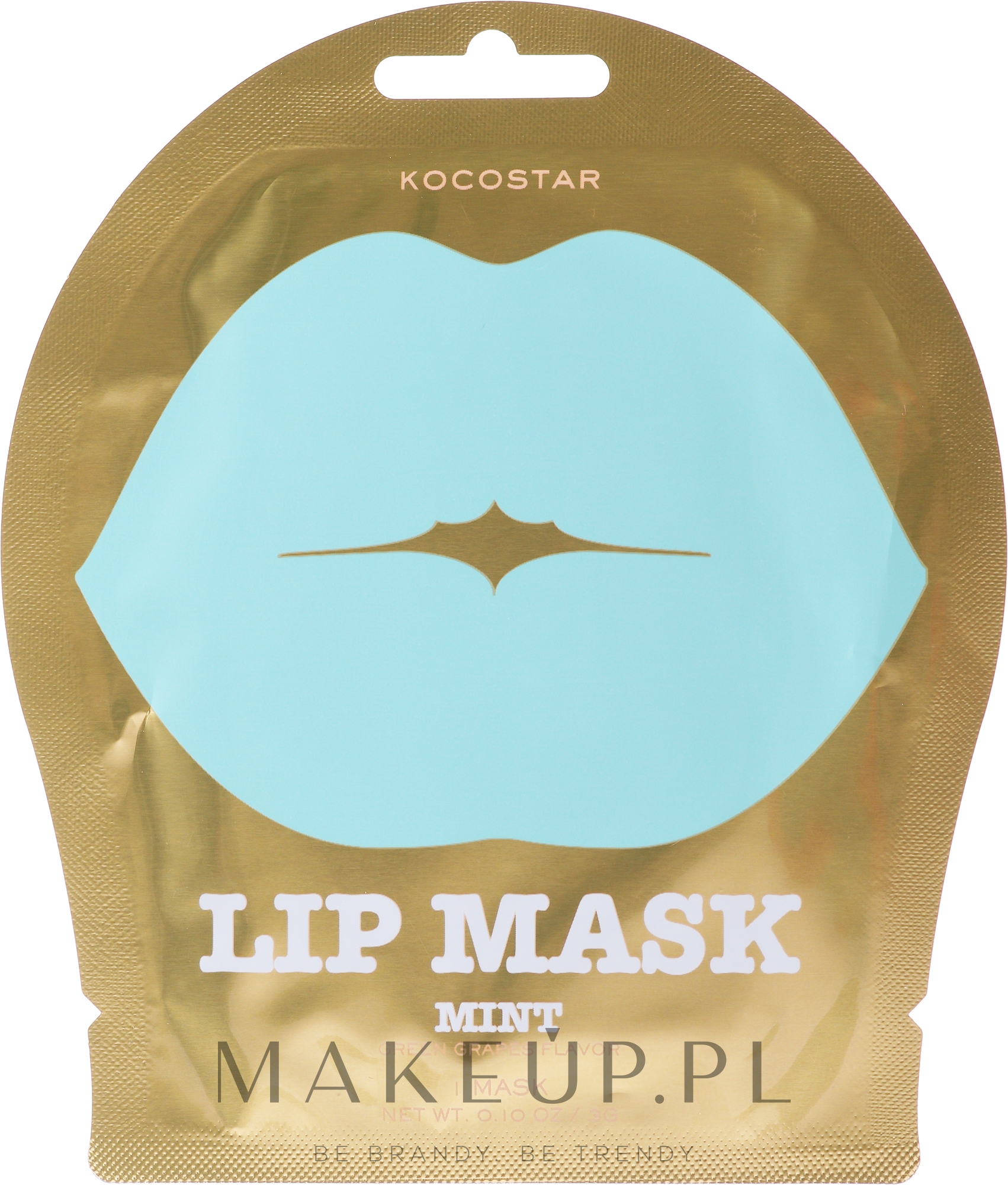 Hydrożelowa maska ​​do ust z zielonych winogron - Kocostar Lip Mask Mint — Zdjęcie 1 szt.