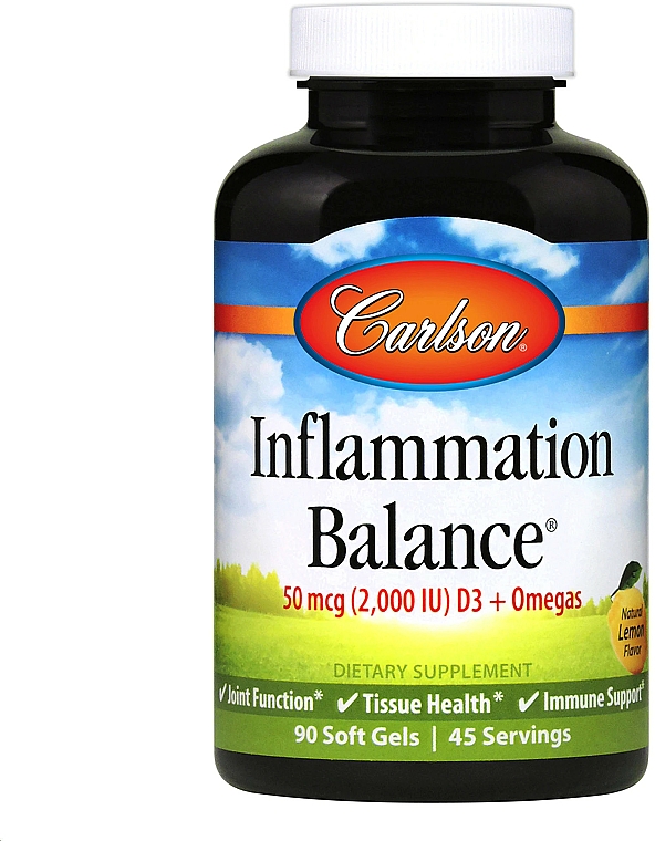 Suplement diety wspierający stawy i tkanki łączne - Carlson Labs Inflammation Balance — Zdjęcie N1