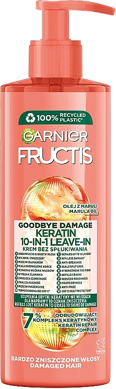 Garnier Fructis Goodbye Damage - Krem do włosów 10w1 bez spłukiwania — Zdjęcie N1