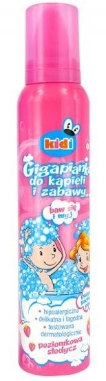 Gigapianka do kąpieli i zabawy Poziomkowa słodycz - Kidi Bath Foam Wild Strawberry — Zdjęcie N1