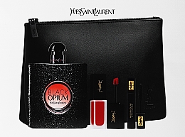 Yves Saint Laurent Black Opium - Zestaw (edp/90ml + mascara/2ml + lipstick/6ml + pouch) — Zdjęcie N2