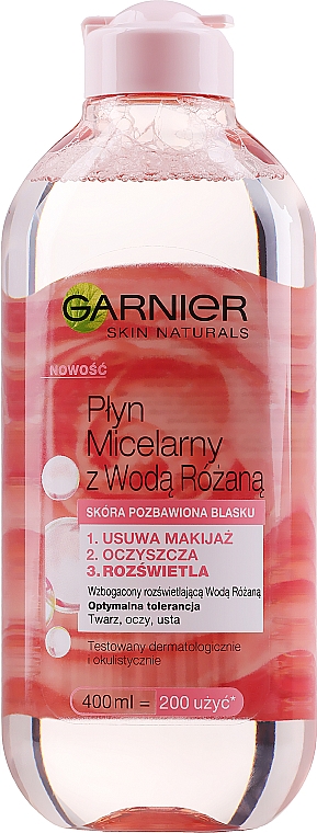 Płyn micelarny z wodą różaną - Garnier Skin Naturals Rose — Zdjęcie N2