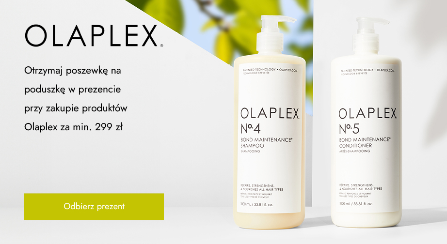 Otrzymaj poszewkę na poduszkę w prezencie przy zakupie produktów Olaplex za min. 299 zł.