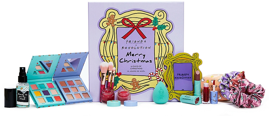 Kalendarz adwentowy, 12 produktów - Makeup Revolution x Friends 12 Days Of Christmas Advent Calendar  — Zdjęcie N2