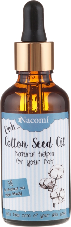 Olej do włosów z nasion bawełny z pipetą - Nacomi Cotton Seed Oil