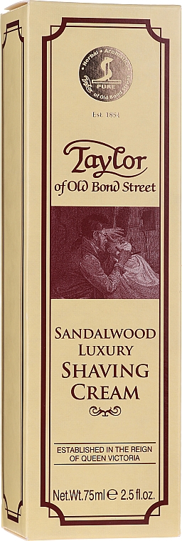 Krem do golenia z drzewem sandałowym - Taylor Of Old Bond Street Sandalwood Luxury Shaving Cream (w tubie) — Zdjęcie N4