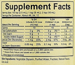 Suplement diety Cynk w płynie, o naturalnym smaku mango i truskawki - Child Life Zinc Plus — Zdjęcie N3