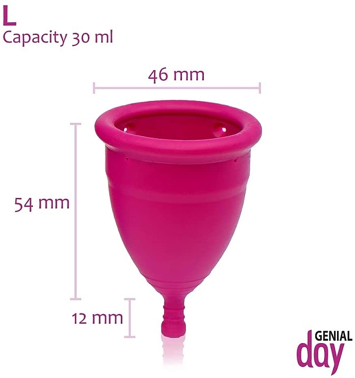 PRZECENA! Kubeczek menstruacyjny, rozmiar L - Genial Day Menstrual Cup Large * — Zdjęcie N5