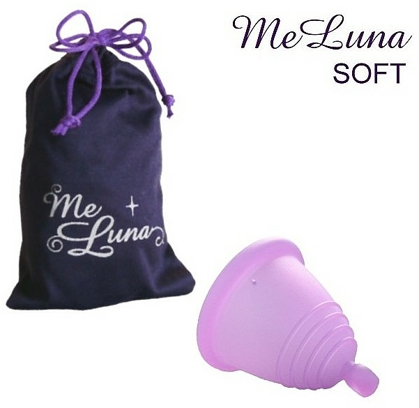 Kubeczek menstruacyjny, rozmiar M, różowy - MeLuna Soft Shorty Menstrual Cup Ball — Zdjęcie N1