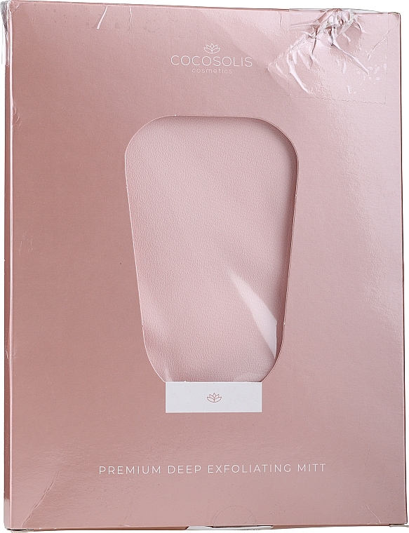 PRZECENA! Złuszczająca rękawiczka pod prysznic, różowa - Cocosolis * — Zdjęcie N2