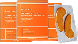 Kup Zestaw płatków pod oczy - Dr. Eve_Ryouth 24K Gold + Antioxidant Hydrating Eye Treatments Pads (eye/patch/3x8.5g)
