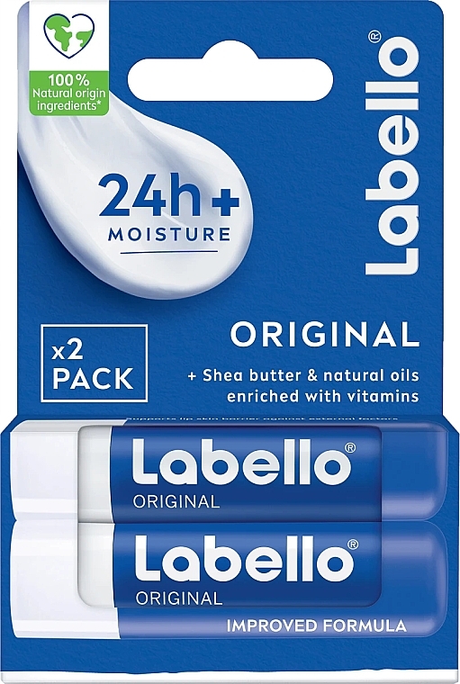 Zestaw - Labello Original 24H+ Moisture (lip/balm/2x4,8g) — Zdjęcie N1