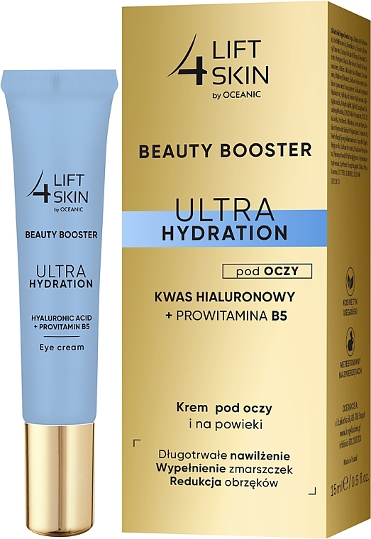 Krem do skóry wokół oczu - Lift 4 Skin Beauty Booster Ultra Hydration Hyaluronic Acid + Provitamin B5