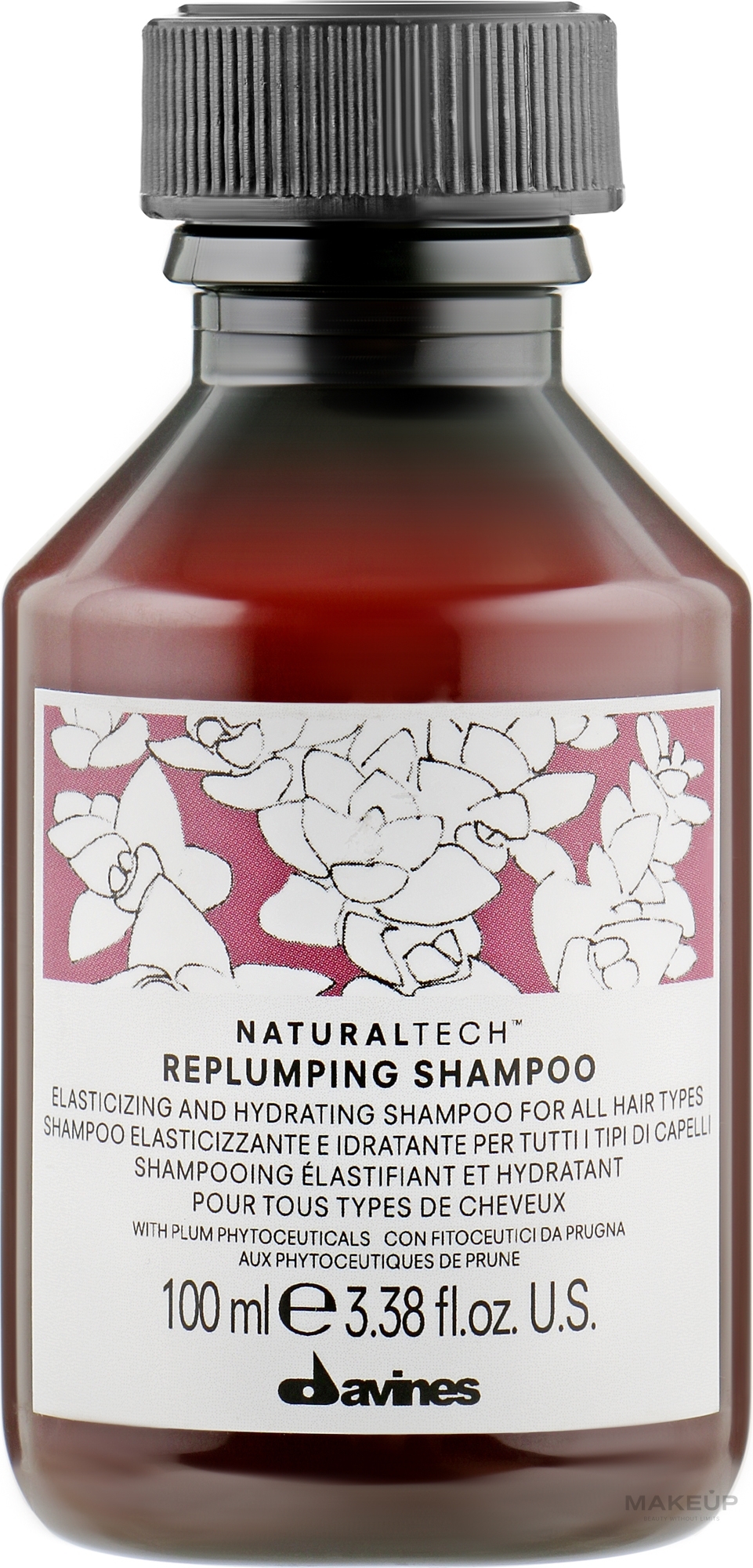 Łagodnie myjący szampon do włosów - Davines Replumping Shampoo — Zdjęcie 100 ml