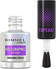 Holograficzny top coat - Rimmel Holographic Top Coat Finishing Touch — Zdjęcie N2