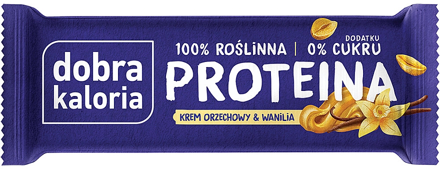 Baton proteinowy Masło orzechowe i wanilia - Dobra Kaloria Vegan Protein Bar Peanut Butter & Vanilla — Zdjęcie N1