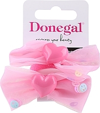 Kup Zestaw spinek do włosów, FA-5602, 2 szt., różowe kokardki z serduszkami - Donegal