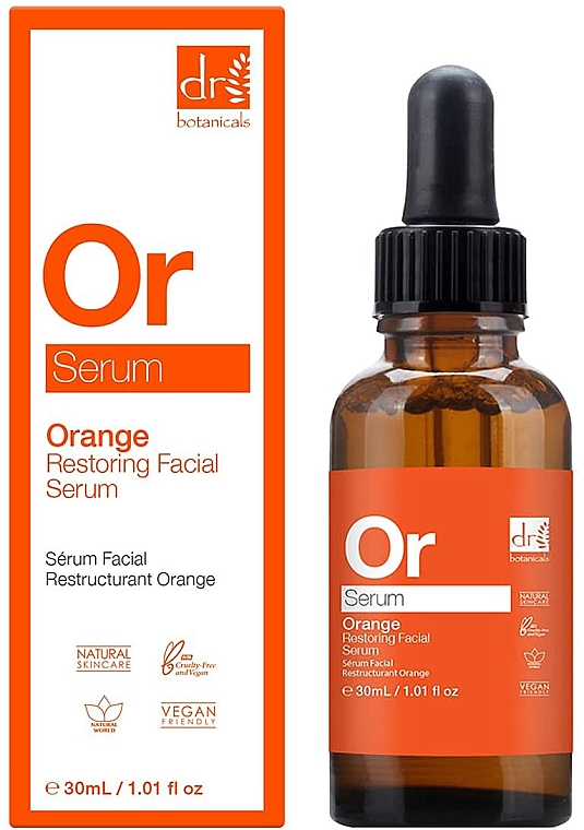 Serum do twarzy z kolagenem i ceramidami - Dr Botanicals Orange Restoring Facial Serum — Zdjęcie N1