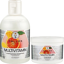 Kup Zestaw do włosów z ekstraktem z żeń-szenia i olejem z awokado - Dalas Cosmetics Multivitamin (shm/1000ml + mask/500ml)