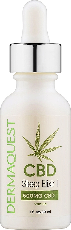 Suplement diety-eliksir - Dermaquest CBD Sleep Elixir I 500mg Vanilla  — Zdjęcie N1