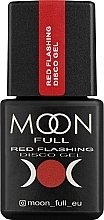 Kup Odblaskowy żelowy lakier do paznokci - Moon Full Disco Gel Red Flashing