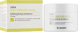 Delikatnie peelingujące płatki kosmetyczne z kwasami AHA - Dr.Hedison AHA Soft Peeling Pads — Zdjęcie N2