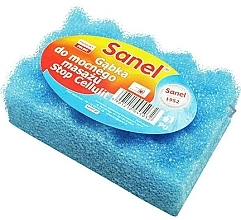 Kup Antycellulitowa gąbka do masażu ciała, niebieska - Sanel Stop Cellulit