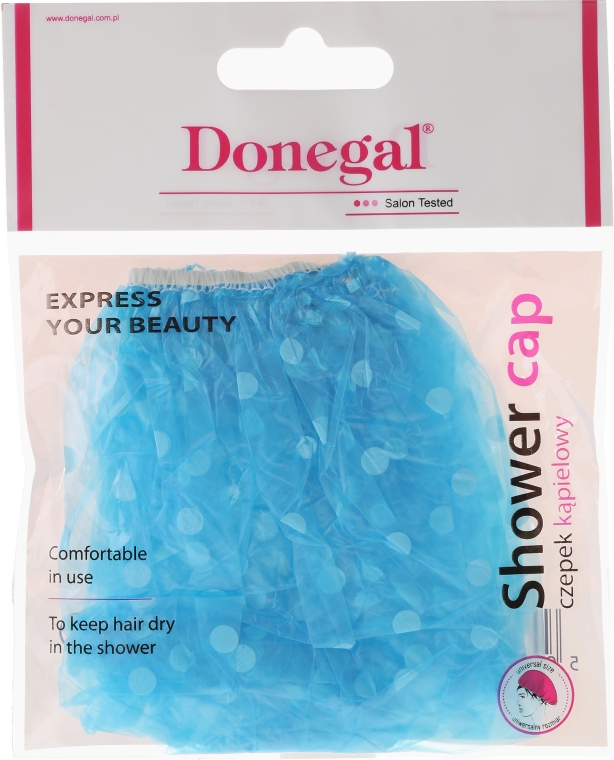 Czepek pod prysznic, 9298, niebieski - Donegal — Zdjęcie N2