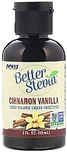 Stewia do picia Cynamon i Wanilia - Now Real Food Better Stevia Cinnamon Vanilla — Zdjęcie N2