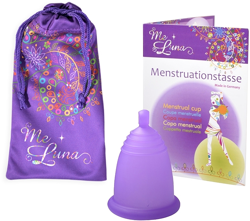 PRZECENA! Kubeczek menstruacyjny, rozmiar L, fioletowy - MeLuna Classic Menstrual Cup Ball * — Zdjęcie N1