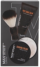 Kup Zestaw - Man'Stuff Closer Shave (shr/cr/100ml + after/shr/balm/75ml + sh/brush/1pcs)