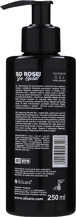 Żel pod prysznic z kwasem hialuronowym - Silcare So Rose! So Gold! Shower Gel Hyaluronic — Zdjęcie N2