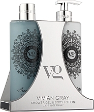 Kup Zestaw - Vivian Gray Aroma Selection Amber & Cedar (sh/gel/500ml + b/lot/500ml)