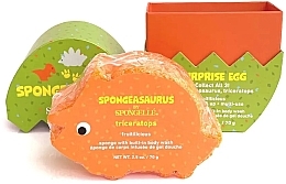 Kup Gąbka pod prysznic dla dzieci wielokrotnego użytku, dinozaur - Spongelle Spongeasaurus Triceratops Body Wash Infused Buffer