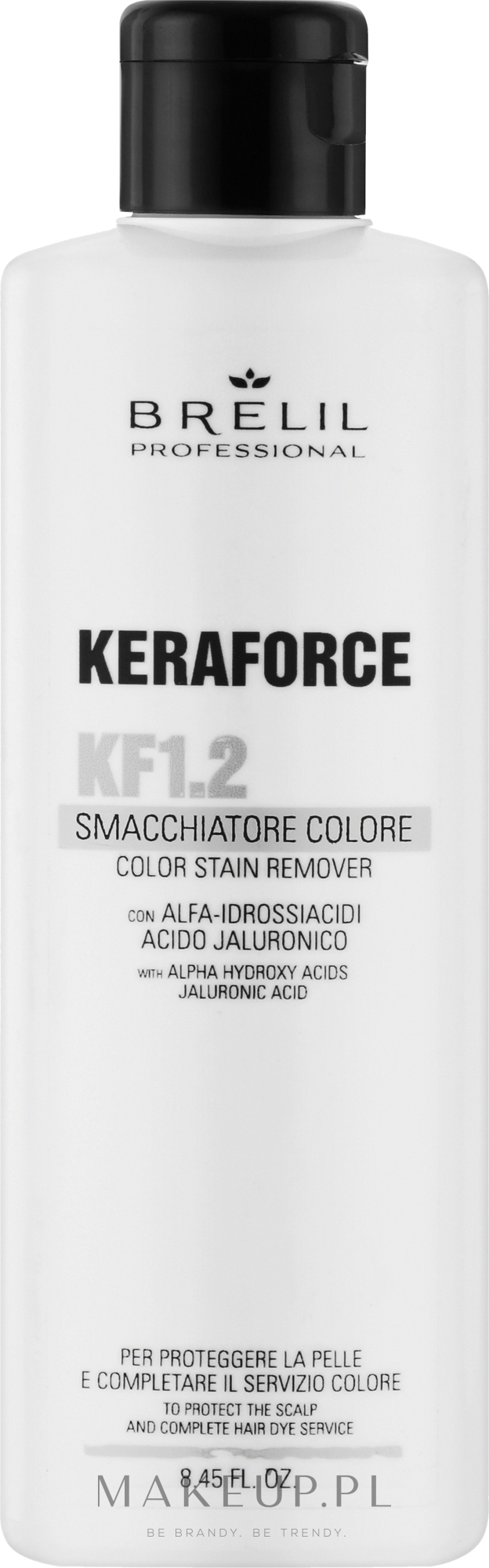 Środek do usuwania barwników po farbowaniu włosów - Brelil Keraforce KF1.2 Color Stain Remover — Zdjęcie 250 ml