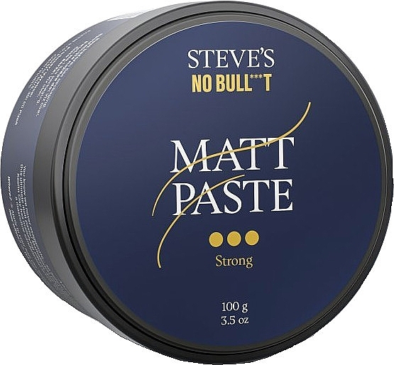 Matowa pasta do włosów, mocne utrwalenie - Steve?s No Bull***t Matt Paste Strong — Zdjęcie N1