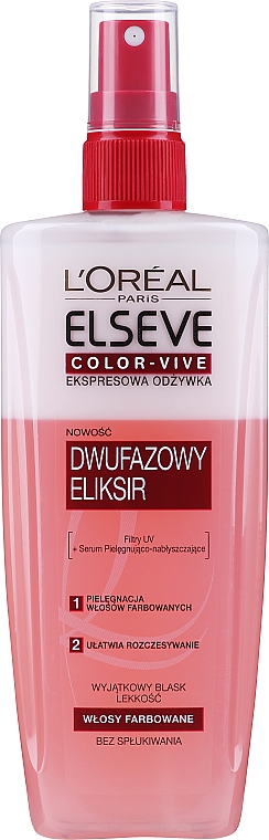 Ekspresowa odżywka Dwufazowy eliksir do włosów farbowanych - L'Oreal Paris Elseve Color Vive Conditioner — Zdjęcie N1